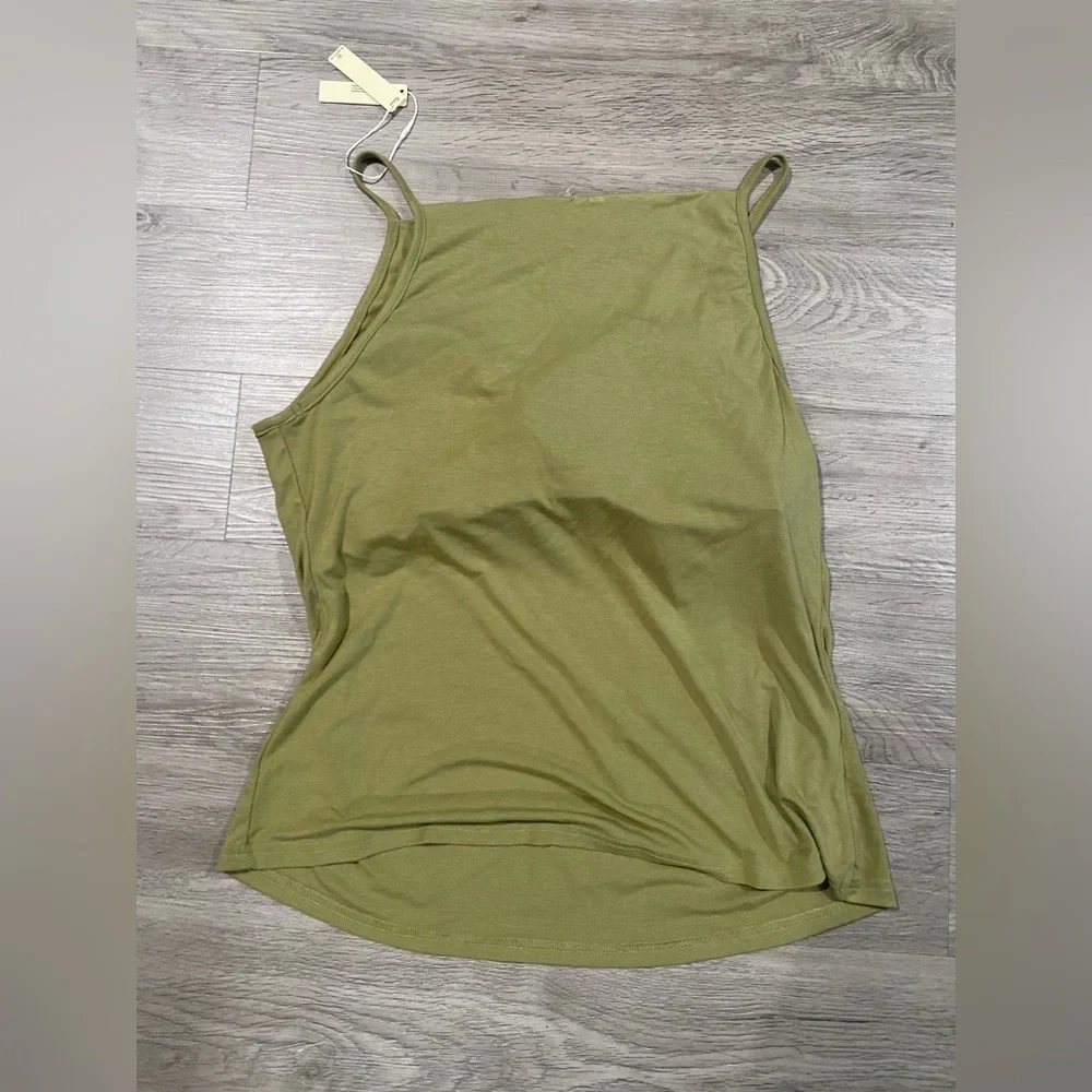 OGL Olive Green Women's Tank Top Athletic Soft Casual - Picture 4 of 4